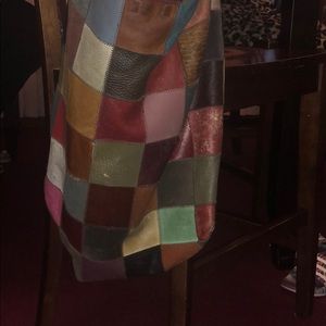 Large Lucky Brand Patchwork shoulder bag